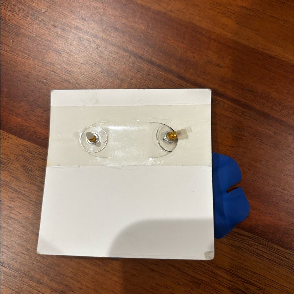 Clare V Bold Blue Floral Earrings. NWT. - Picture 4 of 4
